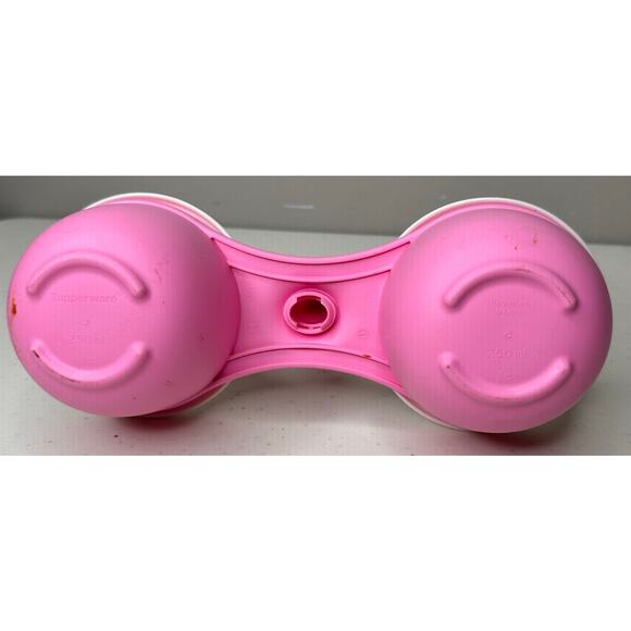 Tupperware Pink Blossom Condiment 2 Bowl Set Containers With Lids - Picture 5 of 7